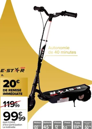 Carrefour Trottinette électrique enfant Offres et Promotions