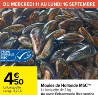 Carrefour Moules de Hollande MSC Offres et Promotions