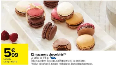 Carrefour 12 macarons chocolatés Offres et Promotions