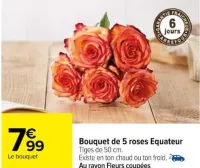 Carrefour Bouquet de 5 roses Equateur Offres et Promotions