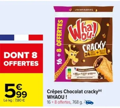 Carrefour Crêpes Chocolat cracky Offres et Promotions