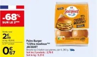 Carrefour Pains Burger "L'Ultra moelleux" Offres et Promotions