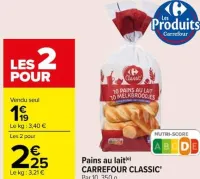 Carrefour Pains au lait Offres et Promotions