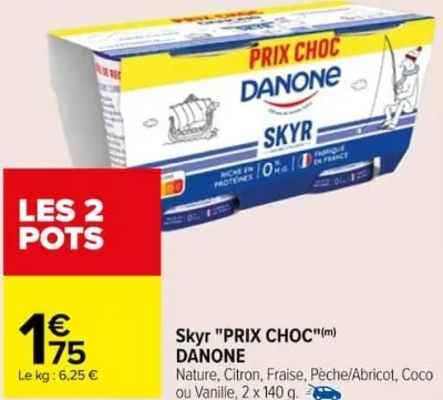 Carrefour Skyr "PRIX CHOC" Offres et Promotions