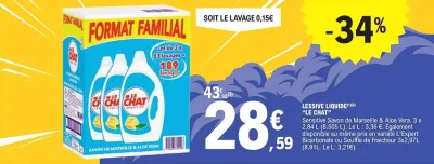 E.Leclerc "LE CHAT" Lessive liquide Offres et Promotions