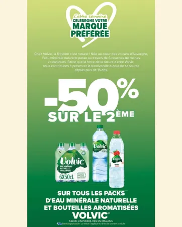 Carrefour SUR TOUS LES PACKS D'EAU MINÉRALE NATURELLE ET BOUTEILLES AROMATISÉES Offres et Promotions