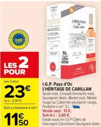 Carrefour I.G.P. Pays d'Oc Offres et Promotions