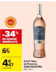 Carrefour A.O.P Côtes de Provence Offres et Promotions