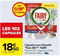 Carrefour Capsules Lave Vaisselle "Pack XXL" Offres et Promotions