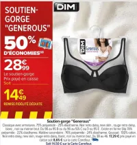 Carrefour Soutien-gorge "Generous" Offres et Promotions