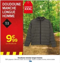 Carrefour Doudoune manche longue homme Offres et Promotions