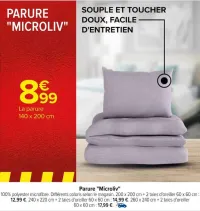 Carrefour Parure "Microliv" Offres et Promotions