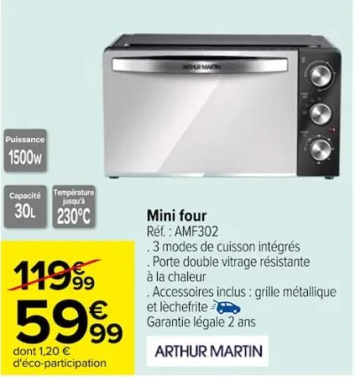 Carrefour Mini four Offres et Promotions