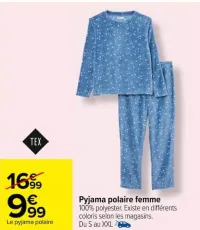 Carrefour Pyjama polaire femme Offres et Promotions