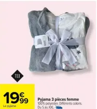 Carrefour Pyjama 3 pièces femme Offres et Promotions