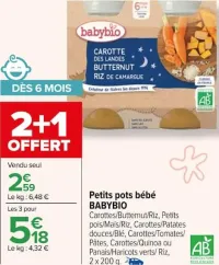 Carrefour Petits pots bébé Offres et Promotions