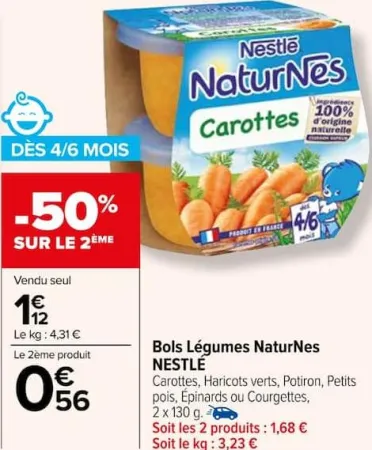 Carrefour Bols Légumes NaturNes Offres et Promotions