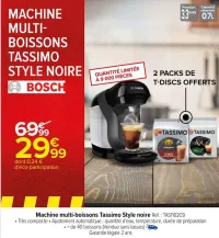 Carrefour Machine multi-boissons Tassimo Style noire Offres et Promotions