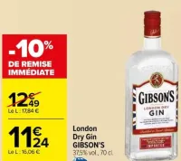 Carrefour London Dry Gin Offres et Promotions