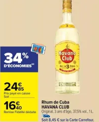 Carrefour Rhum de Cuba Offres et Promotions