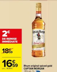 Carrefour Rhum original spiced gold Offres et Promotions