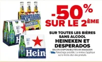 Carrefour SUR TOUTES LES BIÈRES SANS ALCOOL HEINEKEN ET DESPERADOS Offres et Promotions