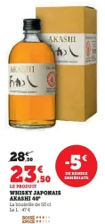 U Express AKASHI Whisky japonais 40° 50 cl Offres et Promotions