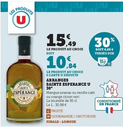 U Express Arranges sainte esperance u 30° 50 cl Offres et Promotions