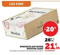 U Express MOUTON CADET Bordeaux aop rouge 2.25 L Offres et Promotions