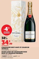 U Express MORET Champagne brut et chandon imperial 75 cl Offres et Promotions