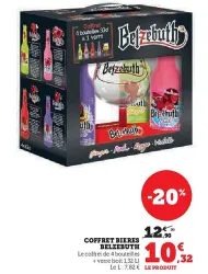 U Express BELZEBUTH Coffret bieres 1.32 L Offres et Promotions