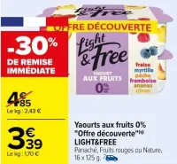 Carrefour Yaourts aux fruits 0% "Offre découverte" Offres et Promotions