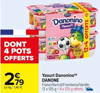 Carrefour Yaourt Danonino Offres et Promotions