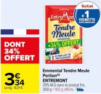 Carrefour Emmental Tendre Meule Portion Offres et Promotions