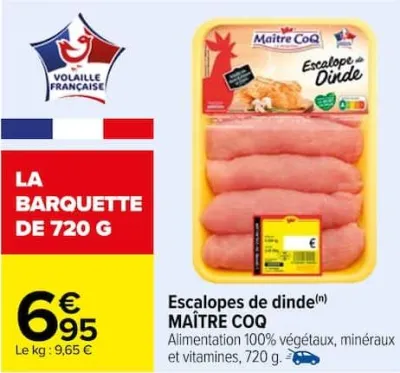 Carrefour Escalopes de dinde Offres et Promotions