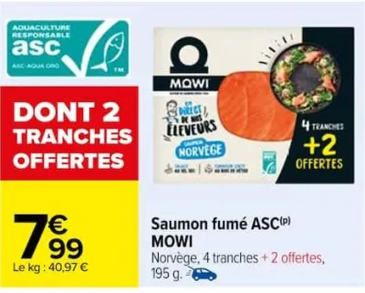 Carrefour Saumon fumé ASC Offres et Promotions