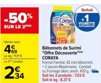 Carrefour Bâtonnets de Surimi "Offre Découverte" Offres et Promotions