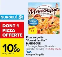 Carrefour Pizza surgelée "Format familial" Offres et Promotions