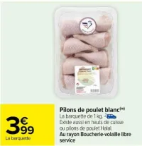 Carrefour Pilons de poulet blanc Offres et Promotions