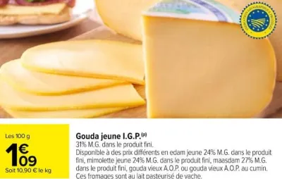 Carrefour Gouda jeune I.G.P. Offres et Promotions