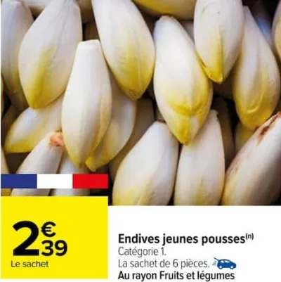 Carrefour Endives jeunes pousses Offres et Promotions