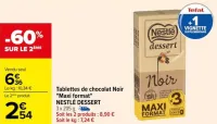 Carrefour Tablettes de chocolat Noir "Maxi format" Offres et Promotions