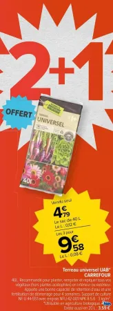 Carrefour Terreau universel UAB* Offres et Promotions