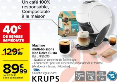 Carrefour Machine multi-boissons Néo Dolce Gusto Offres et Promotions