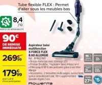 Carrefour Aspirateur balai multifonction X-FORCE FLEX 8.60 ALLERGIE Offres et Promotions