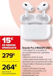 Carrefour Airpods Pro 2 MGSAFE USB C Offres et Promotions