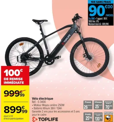 Carrefour Vélo électrique Offres et Promotions