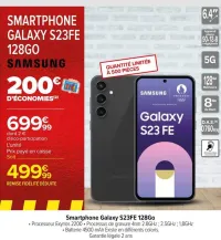 Carrefour Smartphone Galaxy S23FE 128Go Offres et Promotions