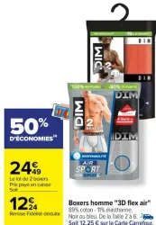 Carrefour Boxers homme "3D flex air" Offres et Promotions