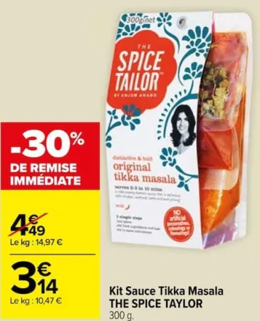 Carrefour Kit Sauce Tikka Masala Offres et Promotions